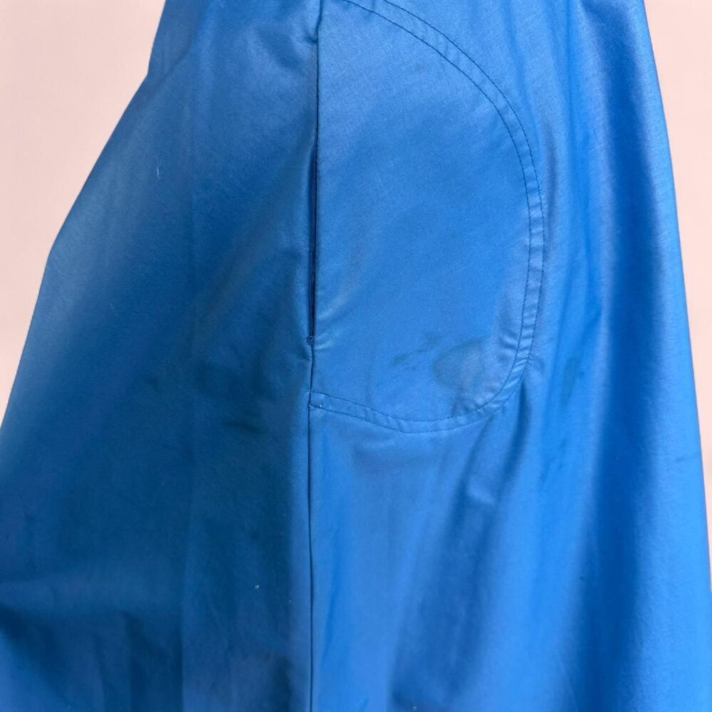 Vintage Cobalt‎ Blue Puff Sleeve Shirt Dress with Belt - S - Prairiecore Cottage - Picture 8 of 8